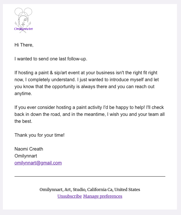 Email 4 · Final follow-up