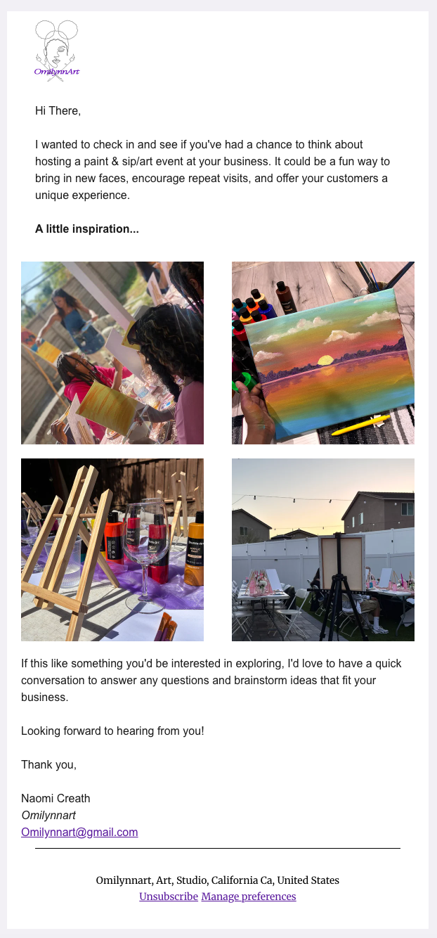 Email 2 · Check-in + inspiration